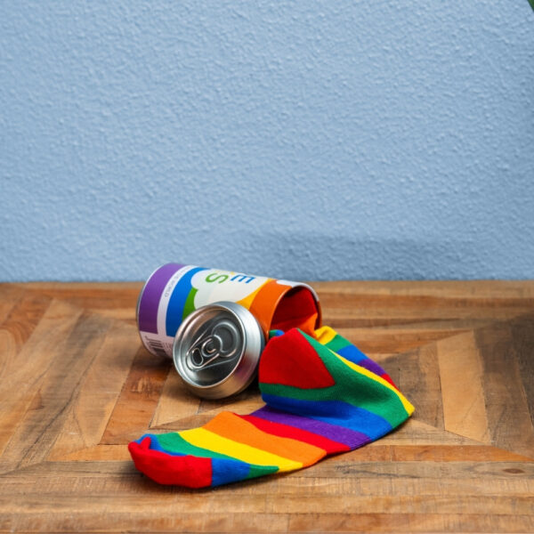 Pridesokken in blik